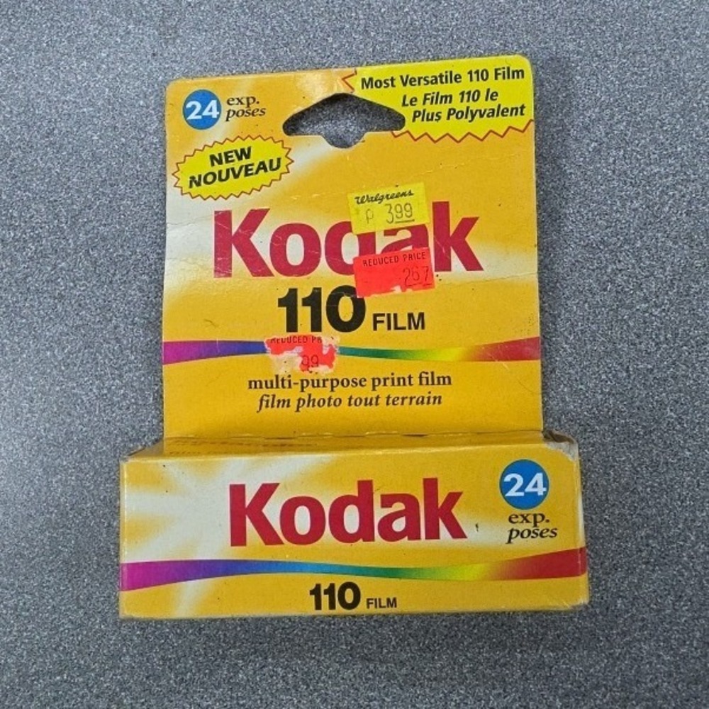 Kodak 110 Film 24 Exp OS Yellow NIB Expired 2004 Multi-Purpose Print Film